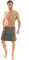 CelinaTex Malaga Saunakilt Herren S/M grau Mikrofaser Sauna Kilt Coral Fleece Saunamantel Saunatuch
