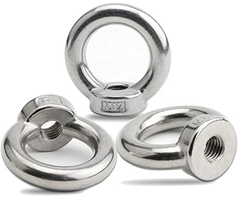 12PCS Écrou à oeil de levage, écrou à anneau femelle pour le levage de l'acier inoxydable 304Pack-of-12, M8