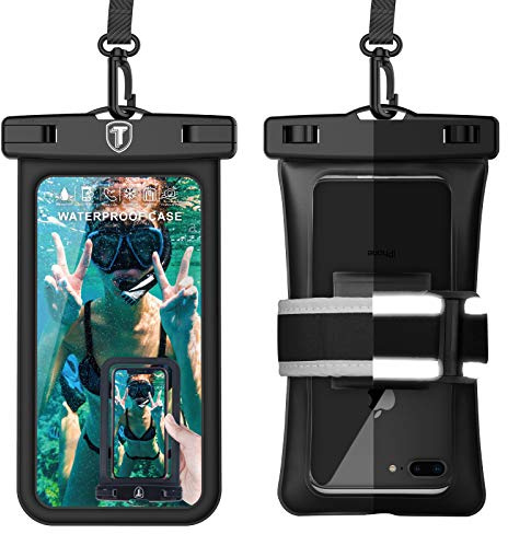 Tekcoo Waterproof Phone Case [Floating] IPX8 Pouch Dry Bag & Reflective Armband Compatible For iPhone 17 16 15 Pro Max Air, Galaxy S25 Ultra S24 S22/A16/S23 FE/A15/A14/A35/A36,Moto G Stylus Power Edge