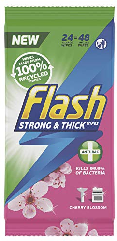 Flash Strong and Thick Cleaning Wipes Blossom and Breeze, 24-Count