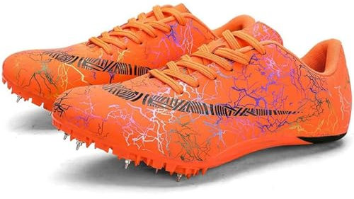 khUkHU Scarpe Chiodate Atletica Leggera Scarpe Uomo Donna 8 Chiodi Atletica Chiodi Spikes Unisex Chiodate Scarpe Traspirante Antiscivolo Comode per Leggera Eseguire Il Salto in Lungo,003,37EU