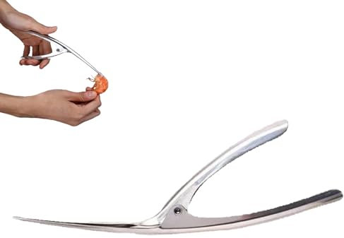 Gsycle 2 Pièces Outil De Déveinage De Crevettes, éplucheur De Crevettes en Acier Inoxydable Nettoyeur De Crevettes Poignée Ergonomique Couteau à Crevettes Outils De Cuisine pour Fruits De Mer