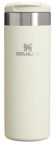Stanley AeroLight Transit Bottle 16 oz | Locking Drink Through Lid | Leak Resistant Water Bottle or Coffee Travel Mug | Lightweight Insulated Stainless Steel | BPA-Free | Cream