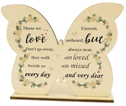 Regalo de condolencias, regalo conmemorativo, regalos de duelo, regalos de condolencia, regalos de recuerdo, adornos de tumba, regalos de duelo para corazón de amigo, adorno de madera en forma de