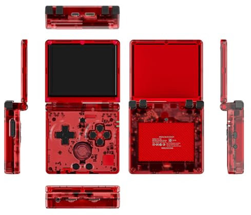 NULA RG35XX SP Flip Retro Handheld Game Console, with 128G Game Card Pre-Installed 10000+ Games Cortex-A53 Processor 3.5-Inch IPS Portable Retro Arcade Support HD TV Output