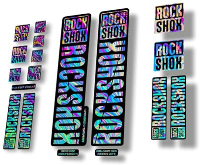 Fork Replacement Decal MTB Suspension Cycling Sticker Compatible for Rock Shox 30 32 RS1 Series Oil Slick 1 (Glossy)