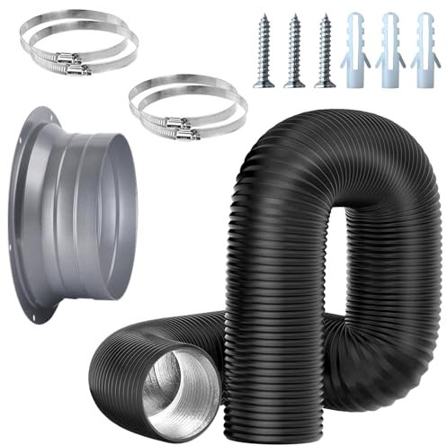 Juego de Conector de Brida de Tubo de Manguera de Ventilador, Resistente y Duradero, Utilizado para la Interfaz del Conducto de Aire de la Campana extractora, con Manguera de Campana Extractora (1)