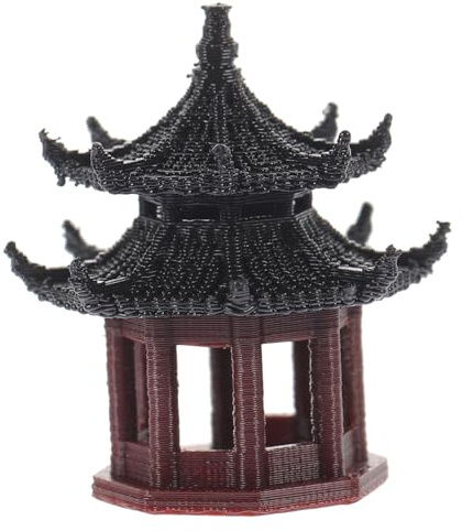 KONTONTY Estatua de Pabellón Miniatura para Pecera Decoración Jardín Zen Bonsái Paisajismo Exterior Color Aleatorio Color Aleatorio