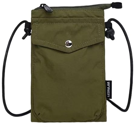 ZENGSING Klein Handytasche zum Umhängen Handy Umhängetasche Damen Crossbody Tasche Nylon Handy Mini-Tasche Multifunktionale Handytasche Umhängetaschen Geldbeutel für Mädchen Frauen (Grün)