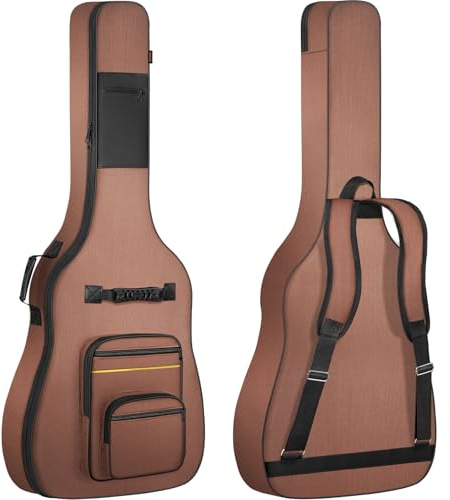 OUUTMEE Acoustic Guitar Bag, brown, E-Bass Tasche, Electric bass bag