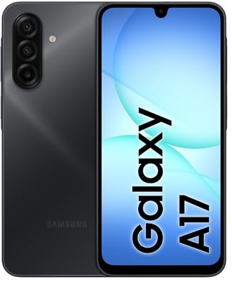 Samsung Galaxy A17, 3 anni di Garanzia del produttore, Android 15, Display Super AMOLED 6.7, 4GB RAM, 128GB, Batteria 5.000 mAh, Resistenza IP54, Memoria espandibile, Black [Versione Italiana]