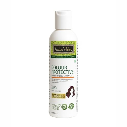 Indus Valley Colour Protective Shampoo With Conditioner (Without Sles, No Parabens, Ph 5.5) Natural Ingredients Like Soya Bean & Honey 200Ml