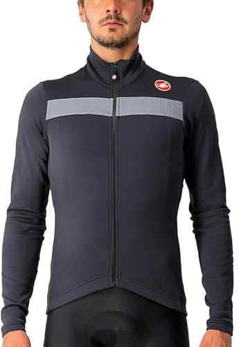CASTELLI 4518511-085 PURO 3 JERSEY FZ Sweatshirt Men's LIGHT BLACK/SILVER REFLEX Size M