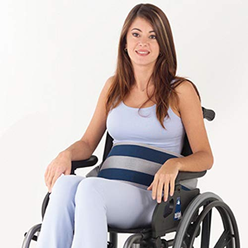 Obbocare - Cinturón Abdominal Para Sujeción En Silla De Ruedas. Cinturón De Sujeción Con Cierre Con Clip Y Rápido Ajuste. Diseño Ergonómico Anticaídas. Talla Estrecha