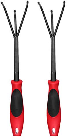 2 Pièces Outils De Quincaillerie De Jardin Râteau à Main Râteau De Jardin Petit Râteau à Râteaux Feuille De Jardin Double Usage Ensemble De Quatre Pièces Plastique Enfant