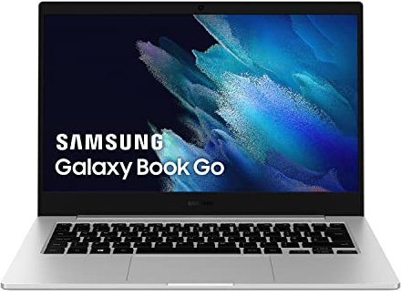 Samsung Galaxy Book Go – Portátil de 14 (Qualcomm Snapdragon 7c Gen 2, 4 GB RAM, 128 GB de Almacenamiento) Color Plata - Teclado QWERTY Español