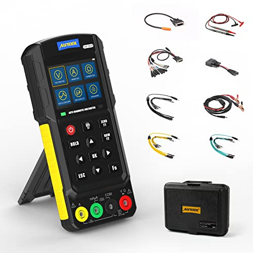 AUTOOL Automotive Multimetro oscilloscopio Auto Ranging TRMS, AC/DC Digital Oscilloscopio e multimetro 1000 V 20 A, dispositivo diagnostico automobilistico per rilevazione ECU, linea K e segnale