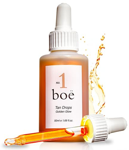 Boë No.1 Selbstbräunungstropfen für das Gesicht – Schnelltrocknender, streifenfreier Selbstbräuner für Gesicht und Körper – Mit Feuchtigkeitscreme oder Hautpflegeprodukten mischen, 50 ml