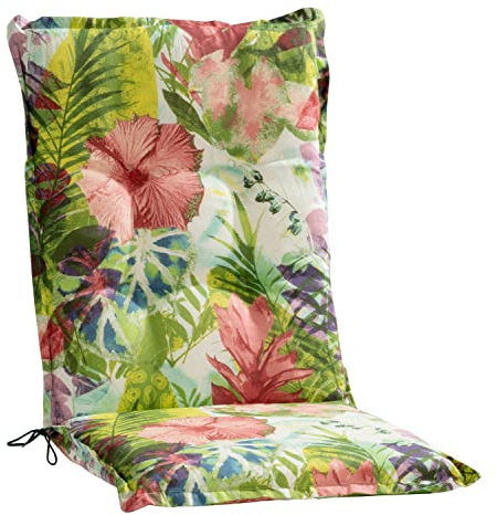 Möbel Jack Gartenstuhlauflagen Mittellehner - 110 x 50 cm - Mehrfarbig - Baumwolle - Polyester - Blumenmuster - Sesselauflage Sitzpolster Stuhlauflage