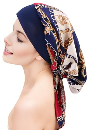 Elegance-go Turbante de Quimioterapia para Mujer,Verano Sombrero de Chemo Cómodo Oncológico Bufanda de La Cabeza Elástica Bufanda de La Cabeza para Química del Cáncer de Pérdida de Cabello