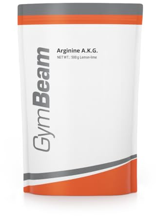 GymBeam Arginina AKG in Polvere, L-Arginina Alfa Chetoglutarato 5000 mg a Porzione, Amminoacido Essenziale per la Produzione di Ossido Nitrico (500 g, Lemon - Lime)