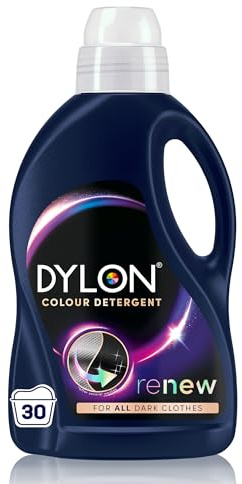 Dylon Black & Dark Detergent (30 Wash Loads), Liquid Laundry Detergent for all Black & Dark Clothes, renewing in every wash with optimal results in 10 washes