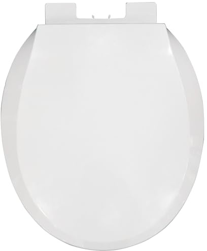 Care Spring Commercial Open Front Toilet Seat, Quiet Soft Close Toilet Seat with Lid, Quick Release for Easy Clean, White Plastic O-Shape Toilet Cover