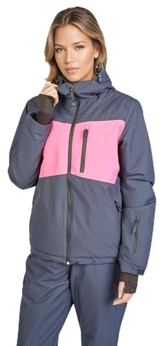 Weichers Skianzug Gr.M-XXL Damen Skijacke Skihose Schneeanzug Pants mit Kapuze Winddicht Wasserdicht Skifahren Schnee (06, S)