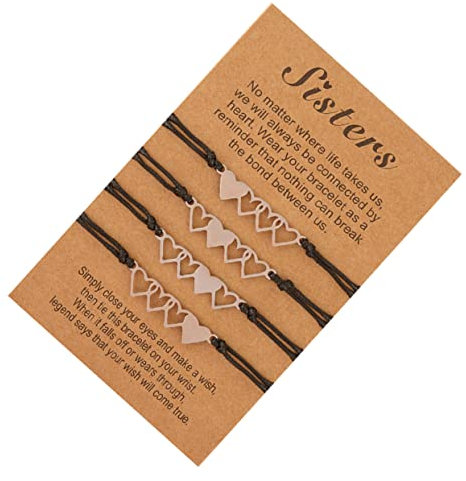 WOFASHPURET 4 Stücke Herz Form Freundschaft Welle Armband Frauen Schmuck Dekorative Armband Für Mädchen