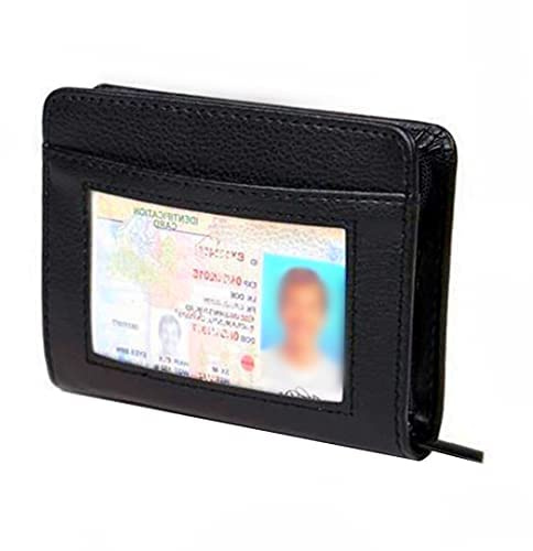 JahyShow 36 Slots Credit Card Holder Wallet Zip Leather Card Case RFID Blocking