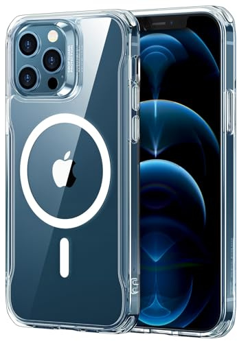 ESR for iPhone 12 Pro Max Case, Magsafe Phone Case Compatible with iPhone 12 Pro Max with HaloLock Magnetic Wireless Charging, Scratch Resistant Back, Grippy Protective Frame, Clear
