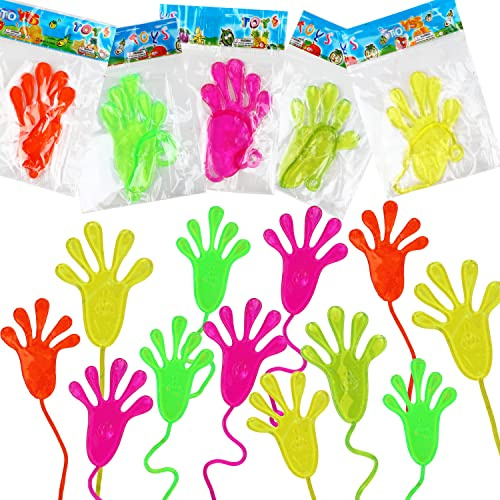 VEYLIN 30 PCS Sticky Hands, Stretchy Stick Hand for Party Bag Fillers, Classroom Prizes/Rewards Tool/Parcel Gifts for Kids