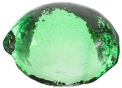 VALICLUD Simulation Lemon Glass Lemon Statue Artificial Fruit Collectible Sculpture Tabletop Ornament for Home Offices Kitchen Decor