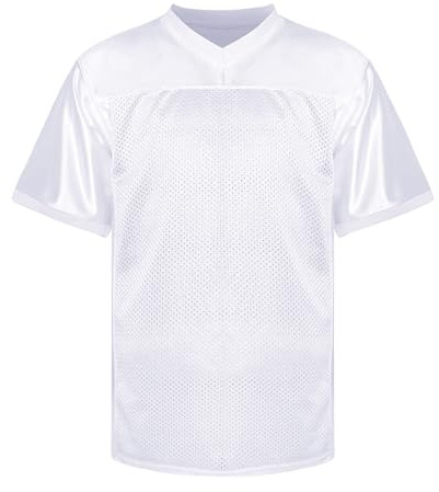 Blank Football Jersey,90S Hip Hop Sports Mesh Practice Plain Football Shirt Gym T-Shirts Mens UK Moisture Wicking Running Tops for Men Breathable Short Sleeve Gifts for Men