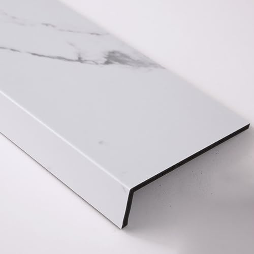 Cubierta de alféizar de ventana blanca personalizada para azulejos y cornisas, protector para el hogar y la oficina, duradero y elegante, 40 cm x 130 cm, acabado en tablero