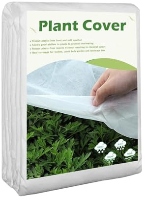 Paños anticongelantes para plantas al aire libre – Manta anticongelante | Manta de protección solar resistente al frío para árboles, huertos, invernaderos y parterres | Protege las plantas en el