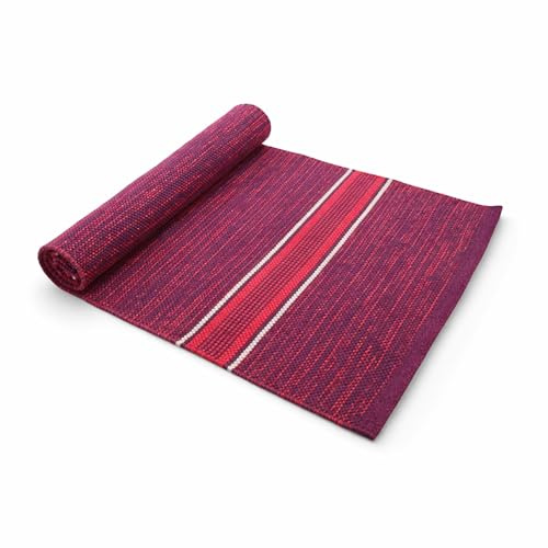 Yogikuti Handwoven Cotton Yoga Mat Rug – 100% Cotton Handmade Mat For Yoga, Meditation & Floor Exercise – Eco-Friendly Non-Slip Mat for Home, Meditation Space & Traditional Practice