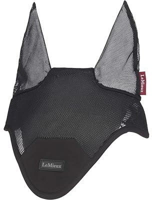 LeMieux Air-Tek nätluva – ridning flugöron – lätt nät – svart – stor