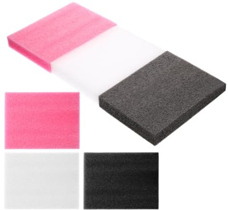 BEBEMOKO 6 Almohadillas para Fieltrar Aguja de Fieltro de Lana, Tapete Rectangular de 15x10x3 Cm, Colores, Cojín Portátil para Manualidades DIY y Suministros de Fieltrado