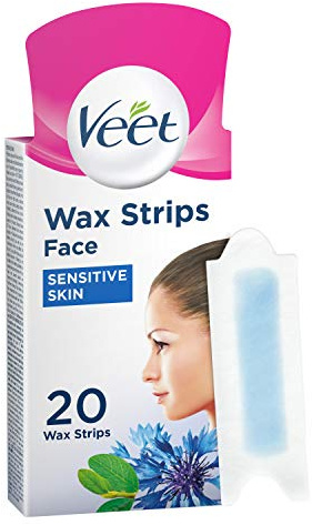 Veet Face Cold Wax Strips for Normal Skin, Pack of 20