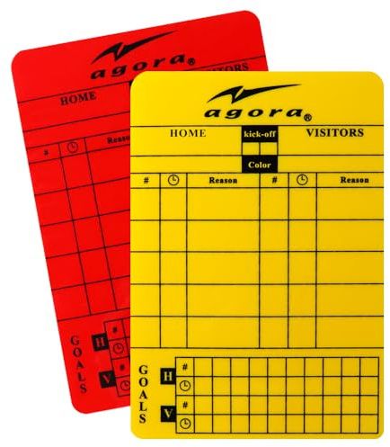 AGORA Write-On Red and Yellow Soccer Referee Card Set