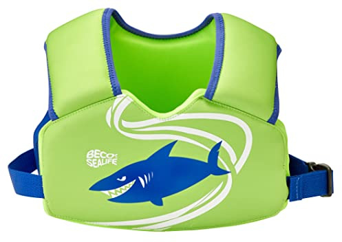 BECO-Sealife Schwimmweste Kinder 2–6 Jahre, Bequeme Kinder Schwimmlernweste für Mädchen & Jungen von 15–30 kg mit Sicherheitsverschluss – in Grün