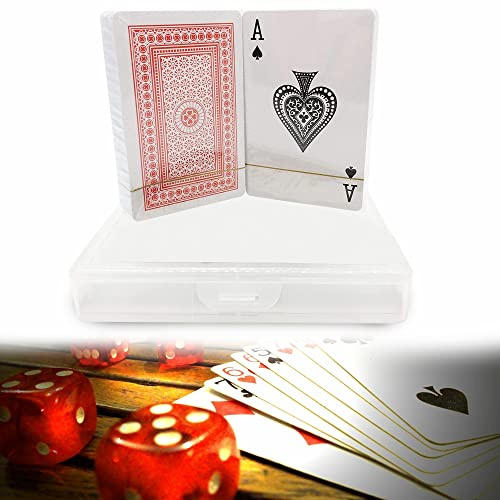 ANTEVIA - Lot de 2 Jeux de Carte 54 à Jouer avec boîte de Rangement | Plus DE 10 MODÈLES | Adulte Poker Tarot Rami Belotte Étanche (Cards)