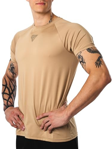 Satire Gym – Muscle Fit – Camiseta Deportiva para Hombre – Camiseta de Entrenamiento de Secado rápido – Ropa de musculación para Hombre – Camiseta de Fitness Adecuada para el Entrenamiento con Pesas