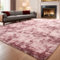 ISMOL Weicher Flauschiger 160x230cm Zottelteppich Wohnzimmer Schlafzimmer Flächenteppich Waschbarer Rutschfester Teppich Im Freien Flur Moderner Dekorativer Teppich(rosa gekoppelt)