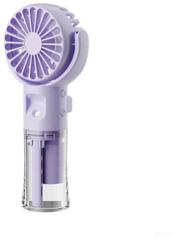 ZYWUOY Portable Misting Fan, Rotating Rechargeable Mist Humidifier Fans Mini Desktop Handheld Water Mist Spray Fan for Kid Student Travel Camping(Purple)