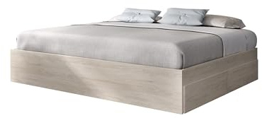 DEKIT GRUPO RIMOBEL LAGO -Cama para dormitorio 135/140X190 con cuatro cajones - NATURAL - 39 x 148.6 x 194.8