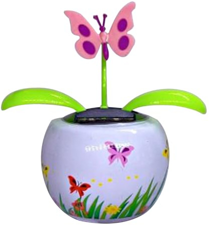 Generisch Bobble Figure Flower, Dancing Flower Toy, Bobble Figure Solar Powered Flowers Shake Head Decoration for Car Interior
