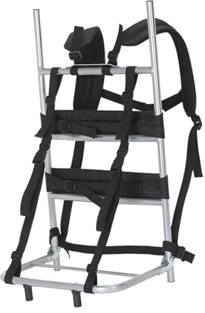 predolo Zaino Telaio per Trasporto Pesante, Supporto Portatile Robusto Pieghevole in Nylon Di Alluminio Leggero per L'escursionismo, Dotato Di Cinghie Pettorali, Cinture Spallacci, L