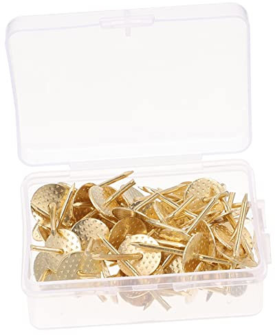 Lurrose 50 Pièces crochet clou coller sur des cintres crochet de suspension d'image crochet pour cadre photo robuste cintre pour tableau en fil de fer le fer Golden